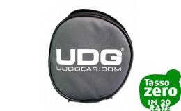UDG Headphone Bag Steel Grey - Orange Inside 